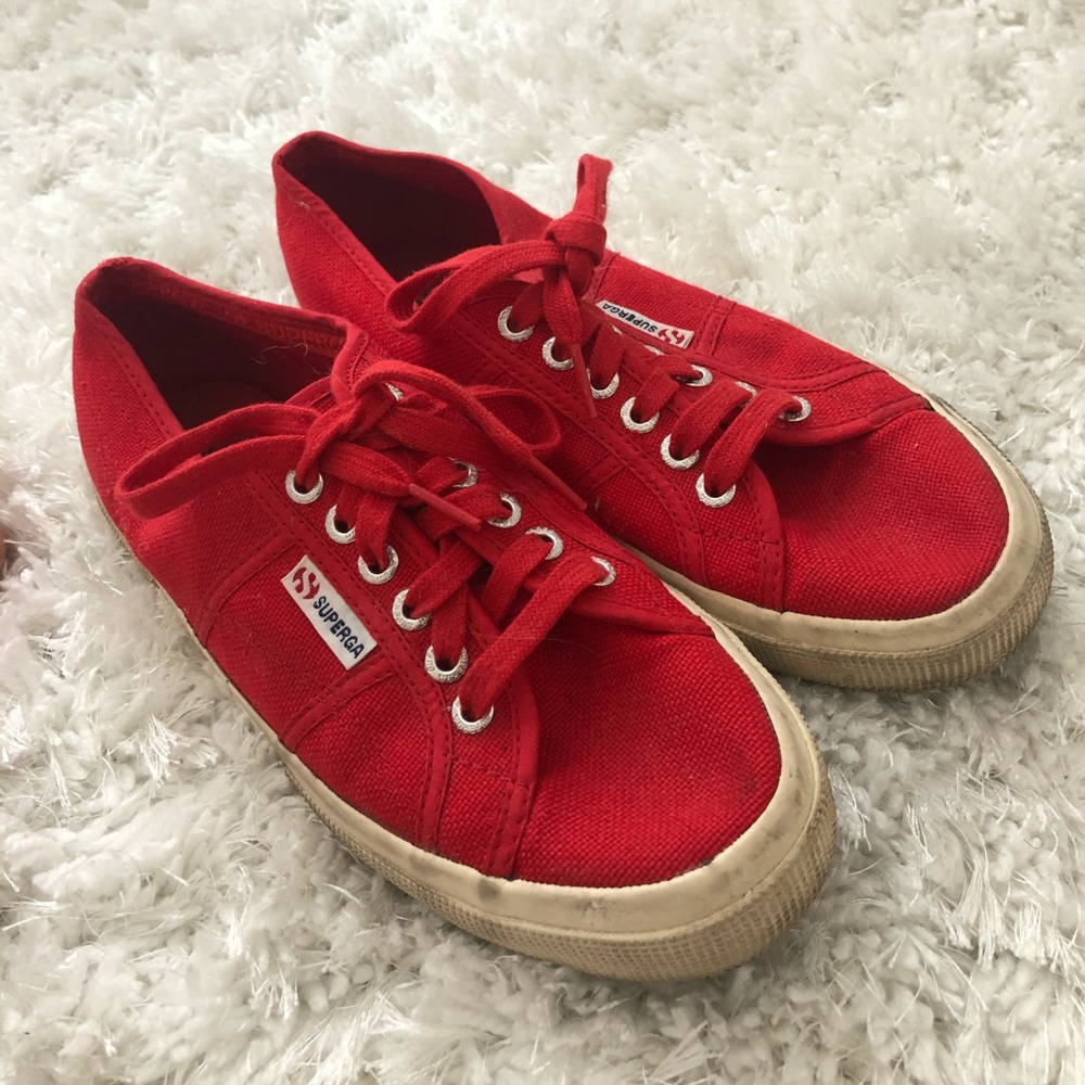 Red Superga Canvas Sneaker